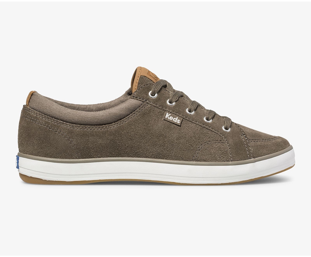 Keds Sneaker Damen Olivgrün - Center Suede - TVW-634517